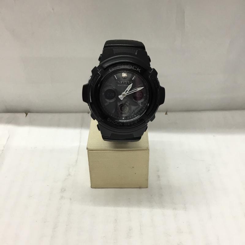 ジーショック G-SHOCK 腕時計 アナログ(クォーツ式) AWG-M100BC 電波時計 タフソーラー ロゴ、文字 黒 / ブラック / メンズ USED 古着 中古 10106372