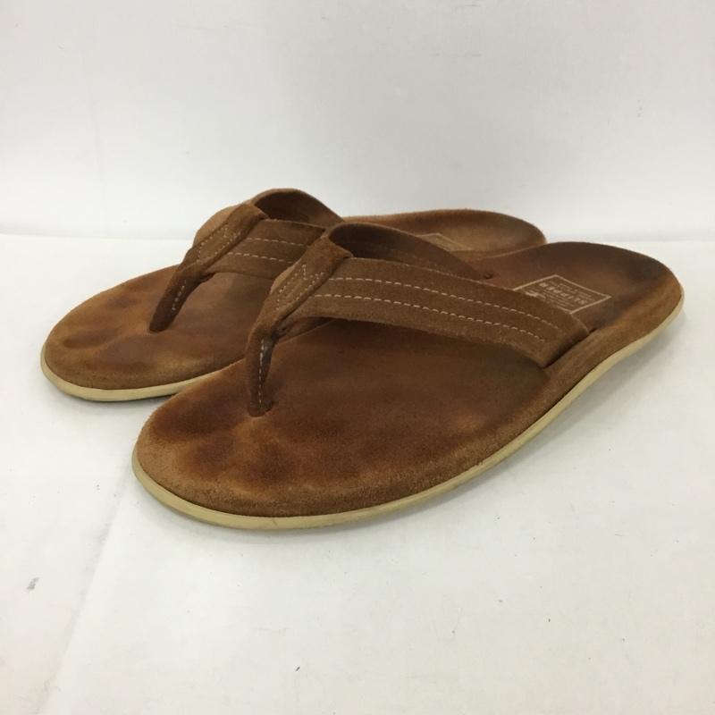 アイランドスリッパ ISLAND SLIPPER サンダル サンダル トングサンダル スエード ロゴ、文字 茶 / ブラウン / メンズ USED 古着 中古 10129095