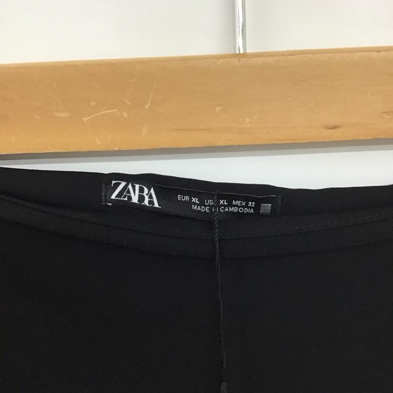 ザラ ZARA スカート ロングスカート ロングスカート フレアスカート カジュアルスカート XL 無地 黒 / ブラック / レディース USED 古着 中古 10135432