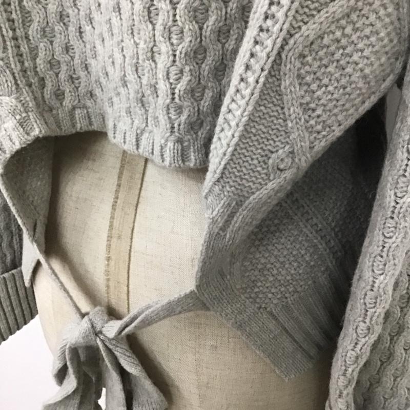 ローリーズファーム LOWRYS FARM ニット、セーター 長袖 LF619085AD バックリボン FREE  灰 / グレー /  レディース USED 古着 中古 10112940