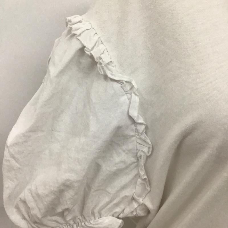 ザラ ZARA カットソー 半袖 4424 322 250 パフスリーブ S 無地 白 / ホワイト /  レディース USED 古着 中古 10109076