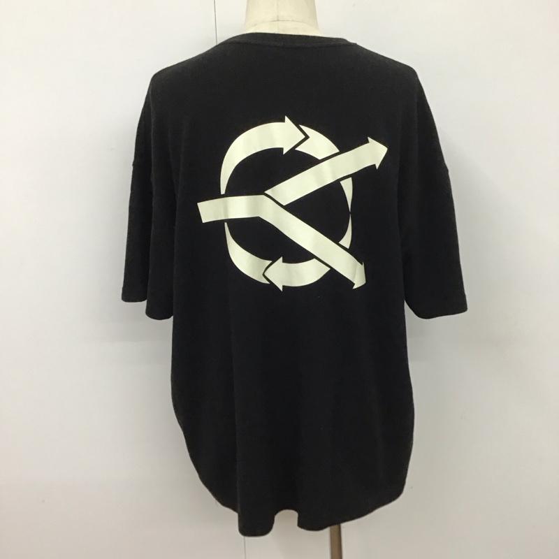 オーワイ OY Tシャツ 半袖 半袖カットソー プリントTシャツ クルーネックカットソー ロゴ、文字 黒 / ブラック /  メンズ USED 古着 中古 10109817
