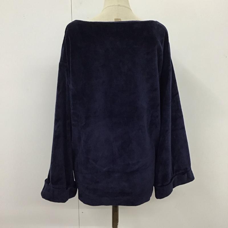 ローリーズファーム LOWRYS FARM カットソー 長袖 M 無地 紺 / ネイビー / レディース USED 古着 中古 10121250