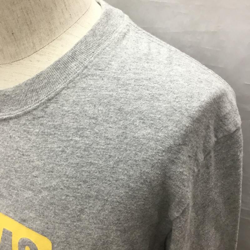 チャムス CHUMS カットソー 長袖 長袖カットソー クルーネックカットソー ロングスリーブカットソー プリントTシャツ M ロゴ、文字 灰 / グレー / レディース USED 古着 中古 10120853