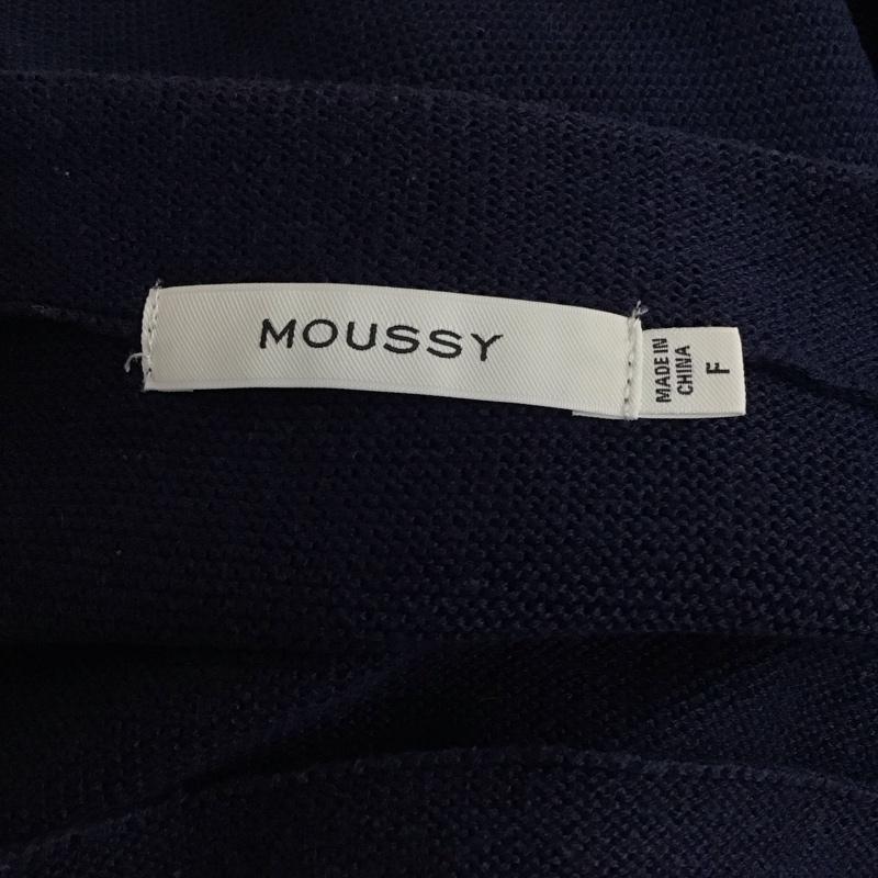 マウジー MOUSSY ニット、セーター 長袖 長袖ニットカットソー ニット セーター クルーネックニット FREE 無地 紺 / ネイビー / レディース USED 古着 中古 10117880