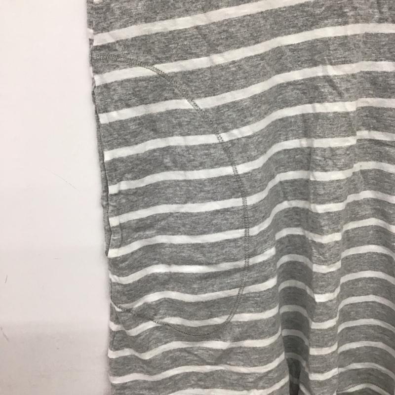 ザラ ZARA ワンピース ミニスカート コットン フレンチスリーブ M ボーダー柄 白 / ホワイト / X 灰 / グレー /  レディース USED 古着 中古 10133721