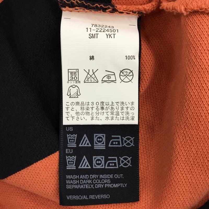 トミーヒルフィガー TOMMY HILFIGER ポロシャツ 半袖 タグ付き L ボーダー柄 橙 / オレンジ / X 紺 / ネイビー / メンズ USED 古着 中古 10112872