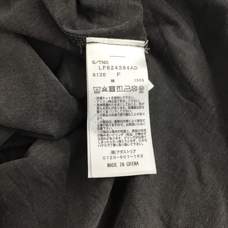 ローリーズファーム LOWRYS FARM カットソー 半袖 半袖カットソー 無地Tシャツ クルーネックカットソー フリル袖 FREE 無地 黒 / ブラック / レディース USED 古着 中古 10138796