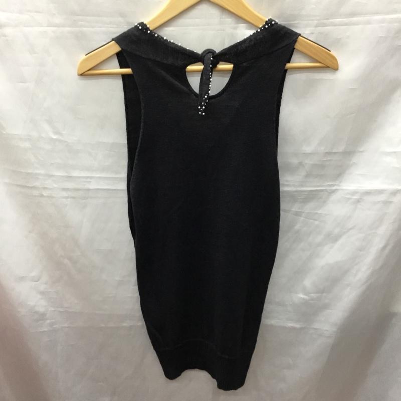 ユナイテッドアローズ UNITED ARROWS トップス トップス ノースリーブ 1518-699-1439 リネン 麻 ラメ 無地 黒 / ブラック / レディース USED 古着 中古 10118176