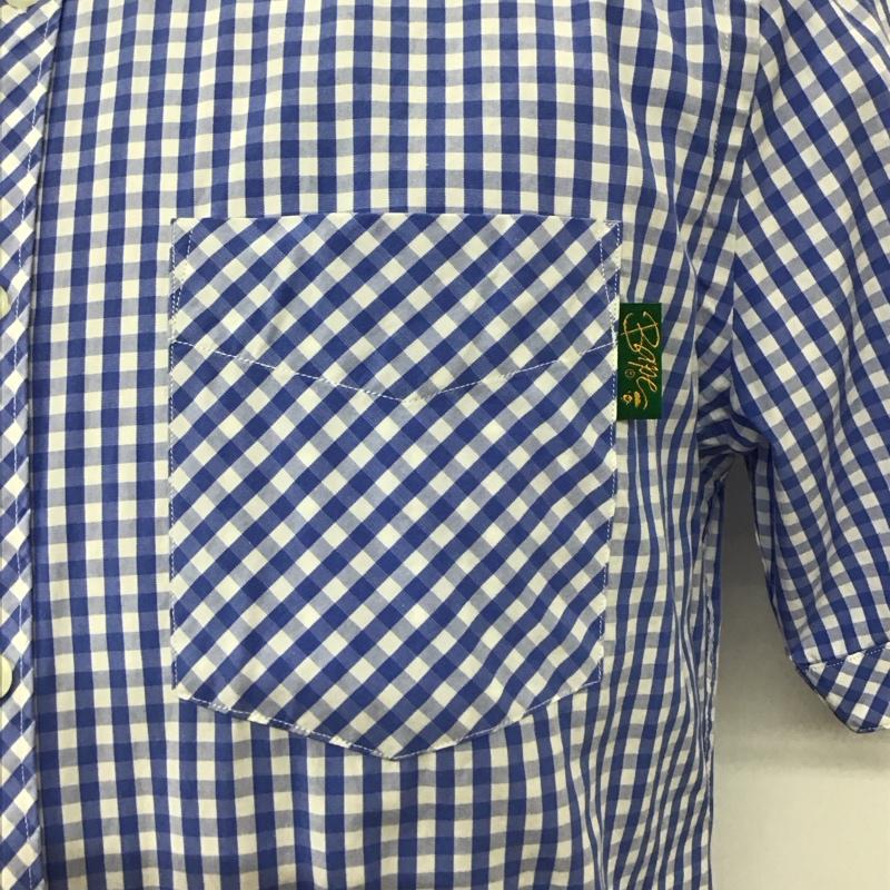 アベイシングエイプ A BATHING APE シャツ、ブラウス 半袖 半袖シャツ カラーシャツ 半袖カットソー チェックシャツ M チェック 白 / ホワイト / X 青 / ブルー /  メンズ USED 古着 中古 10112819