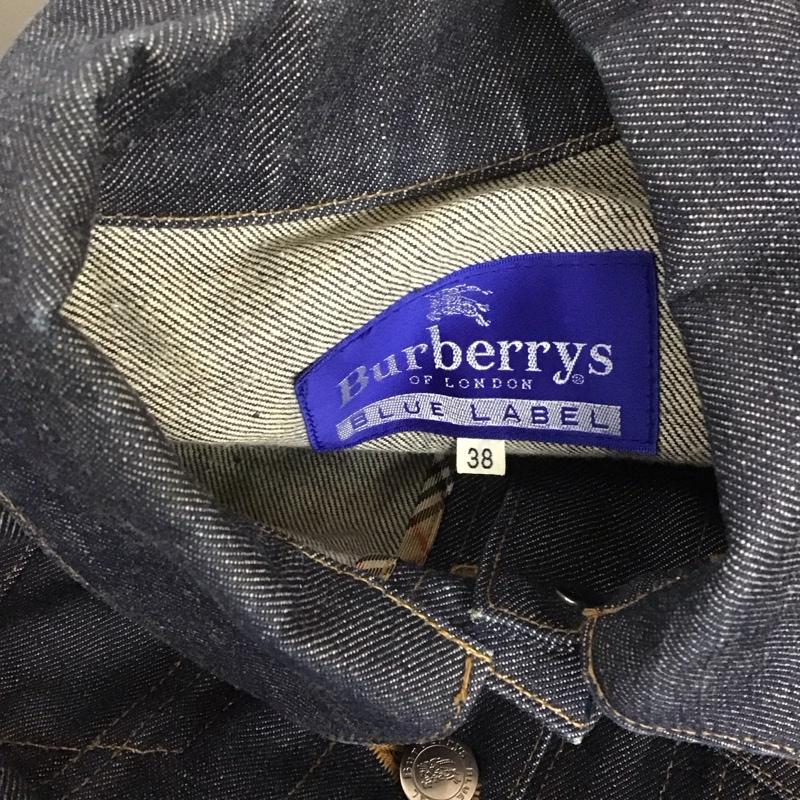 バーバリーブルーレーベル BURBERRY BLUE LABEL ジャケット、上着 ジャケット、ブレザー デニムジャケット カラージャケット 長袖ジャケット Gジャン 36 無地 インディゴ / インディゴ / レディース USED 古着 中古 10108470