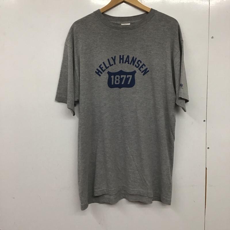 ヘリーハンセン HELLY HANSEN Tシャツ 半袖 半袖カットソー プリントTシャツ クルーネックカットソー XL プリント 灰 / グレー / メンズ USED 古着 中古 10138578