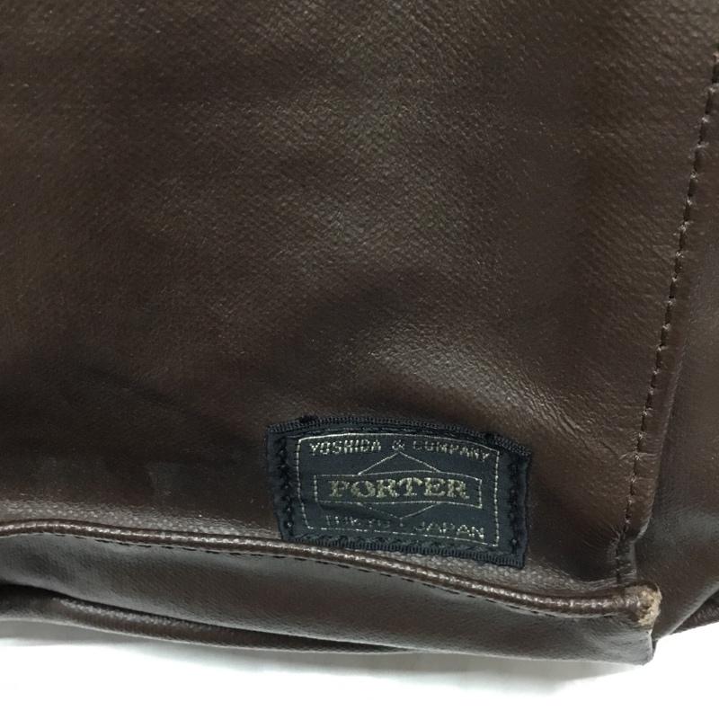 ポーター PORTER ショルダーバッグ ショルダーバッグ FREE STYLE ロゴ、文字 ダークブラウン / ダークブラウン / メンズ USED 古着 中古 10110591
