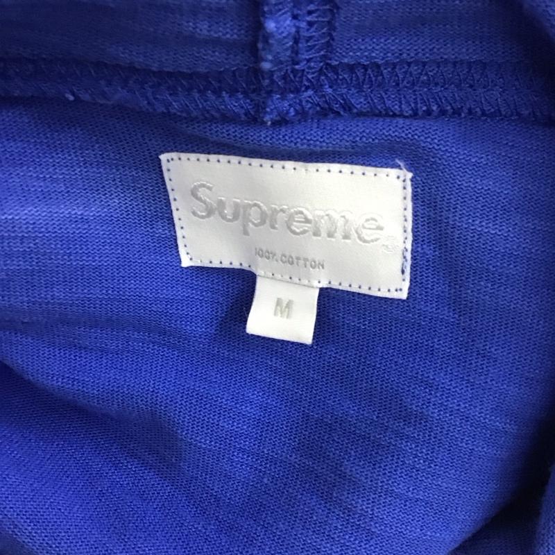 シュプリーム Supreme パーカー 長袖 薄手ロンT パーカー スウェット 長袖カットソー M ロゴ、文字 青 / ブルー / メンズ USED 古着 中古 10106675