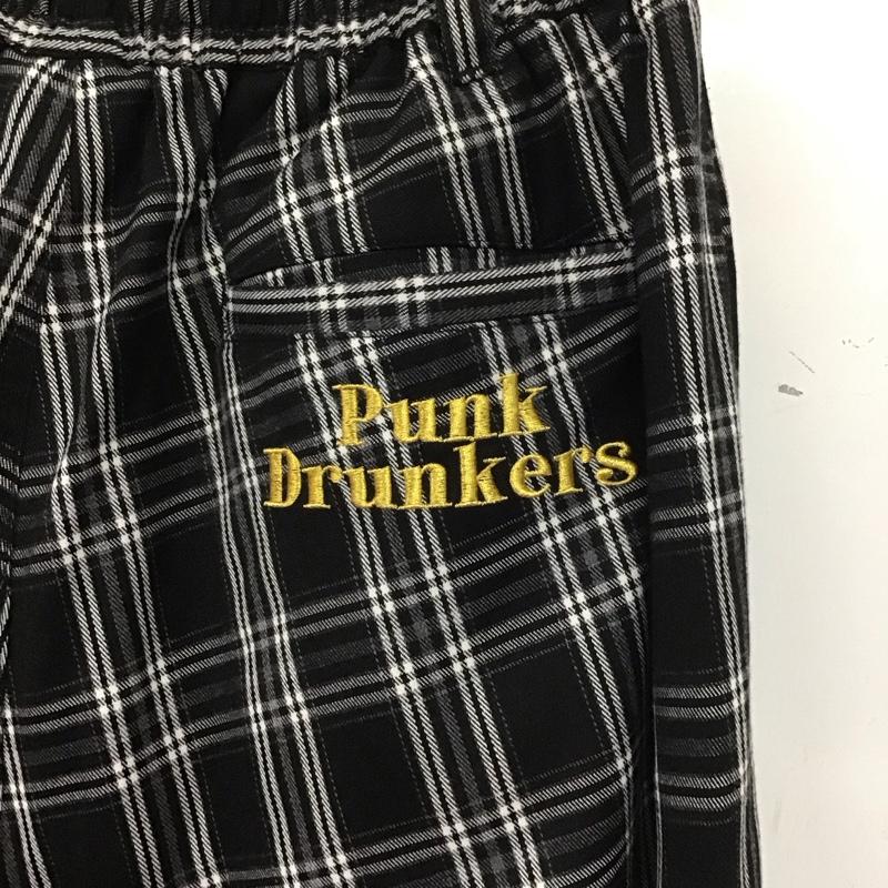 パンクドランカーズ PUNK DRUNKERS パンツ ワークパンツ、ペインターパンツ スラックスパンツ ワイドパンツ チェックパンツ L チェック 黒 / ブラック / メンズ USED 古着 中古 10138753
