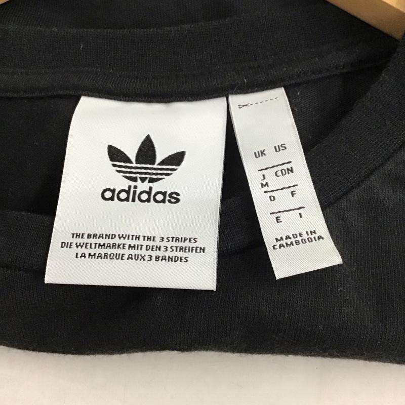 アディダス adidas Tシャツ 半袖 cw5058 キューレーテッドティーラグランTシャツ 半袖カットソー クルーネックカットソー M ロゴ、文字 黒 / ブラック / メンズ USED 古着 中古 10130931