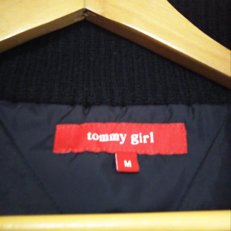 トミーガール tommy girl ジャケット、上着 ダウンジャケット M 無地 X ロゴ、文字 黒 / ブラック / レディース USED 古着 中古 10013104