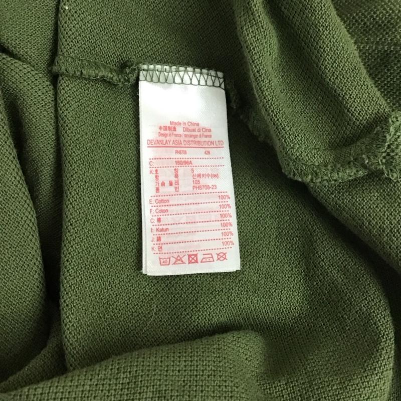 ラコステ LACOSTE ポロシャツ 半袖 5 無地 緑 / グリーン / メンズ USED 古着 中古 10128553