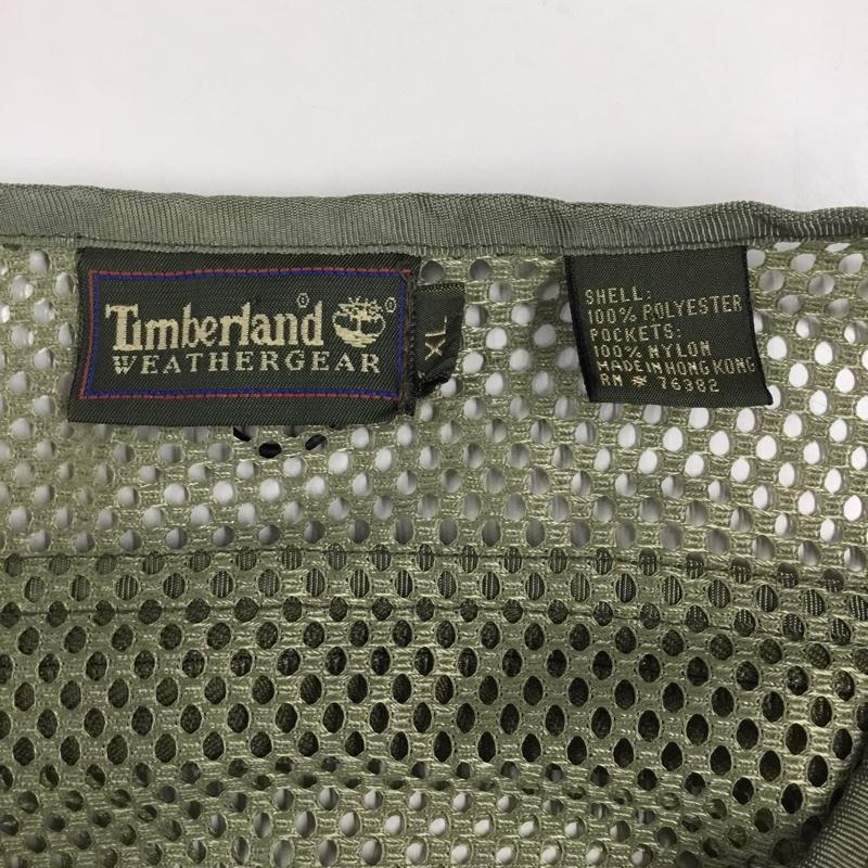 ティンバーランド Timberland ベスト ベスト メッシュベスト 90年代 XL ロゴ、文字 カーキ / カーキ / メンズ USED 古着 中古 10112374
