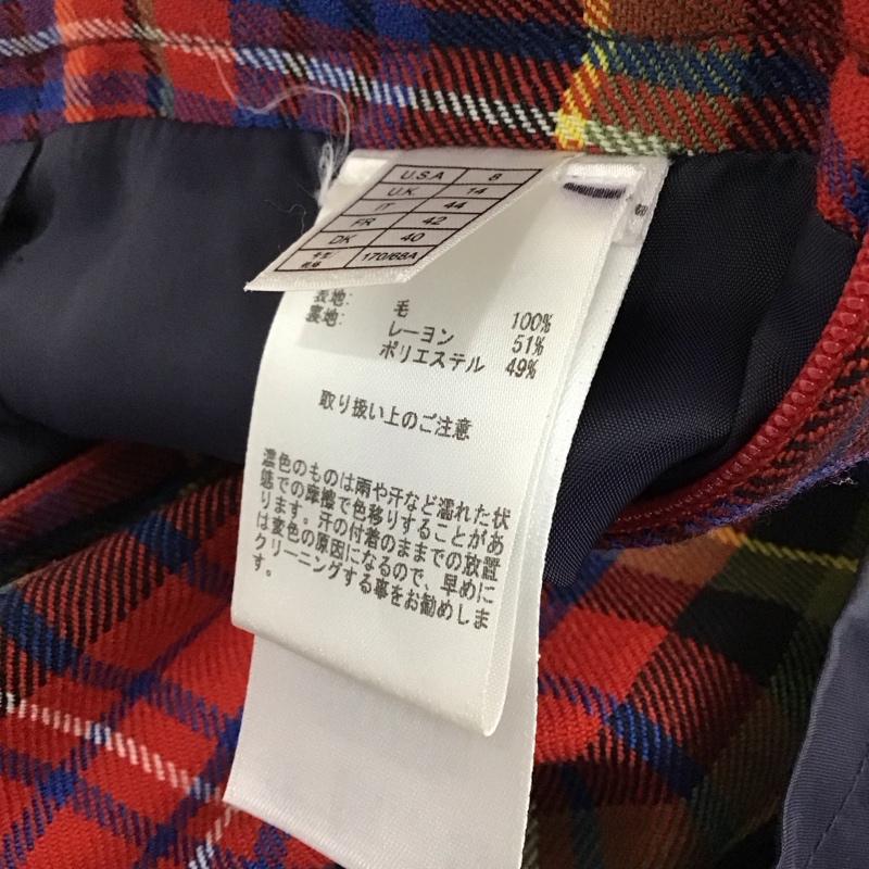 ブルックスブラザーズ BROOKS BROTHERS スカート ひざ丈スカート Red Fleece ボックスプリーツ 8 チェック マルチカラー / マルチカラー / レディース USED 古着 中古 10120839