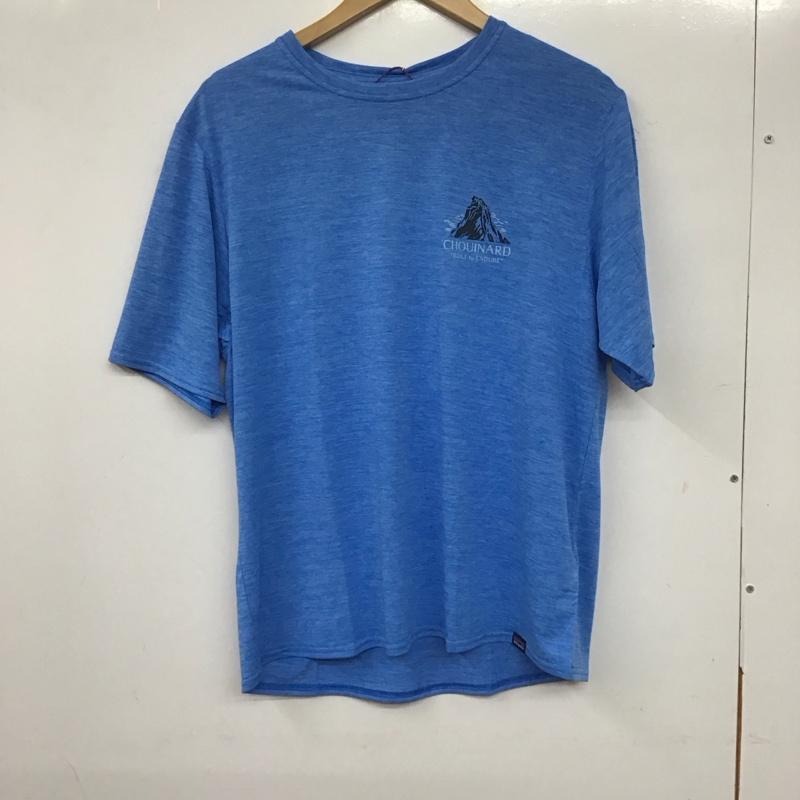 パタゴニア patagonia Tシャツ 半袖 半袖カットソー プリントTシャツ クルーネックカットソー M プリント 青 / ブルー / メンズ USED 古着 中古 10139824
