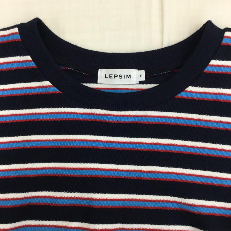 レプシィム LEPSIM カットソー 長袖 FREE ボーダー柄 紺 / ネイビー / レディース USED 古着 中古 10135934