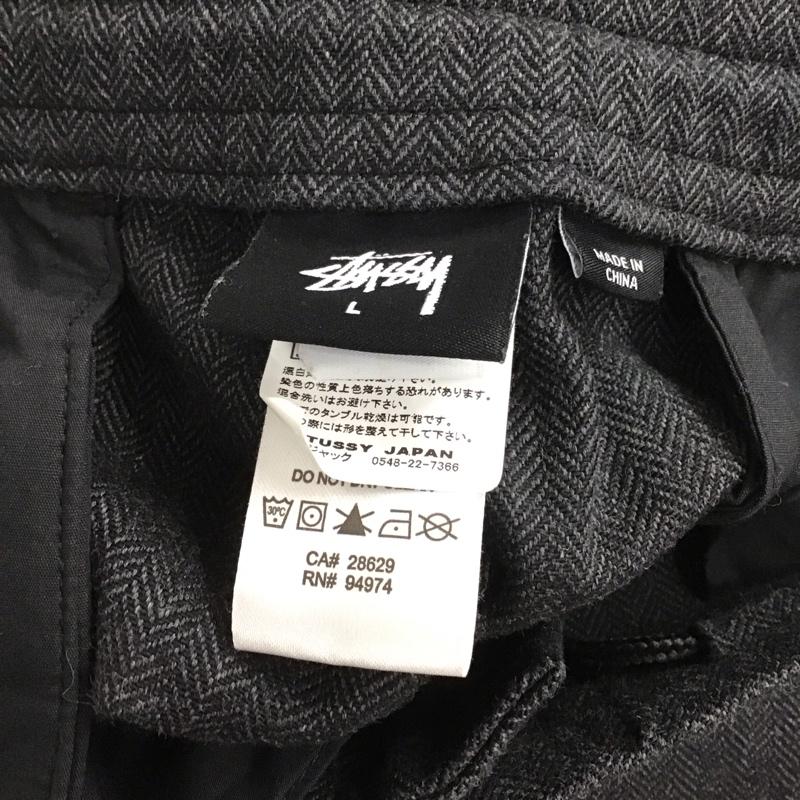 ステューシー STUSSY パンツ スラックス スラックス ワイドパンツ カジュアルパンツ ストレッチ L 総柄 灰 / グレー / メンズ USED 古着 中古 10130745