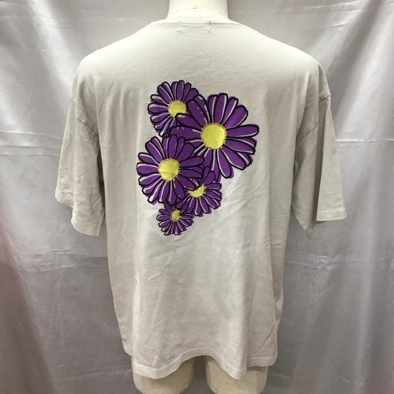 ハレ HARE Tシャツ 半袖 半袖カットソー プリントTシャツ クルーネックカットソー S ロゴ、文字 ベージュ / ベージュ /  メンズ USED 古着 中古 10113224