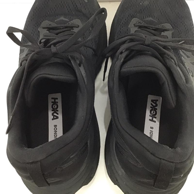 ホカオネオネ HOKA ONEONE スニーカー スニーカー 1127955 BONDI 8 X-WIDE ランニングシューズ 28cm 28.0cm ロゴ、文字 黒 / ブラック / メンズ USED 古着 中古 10132466