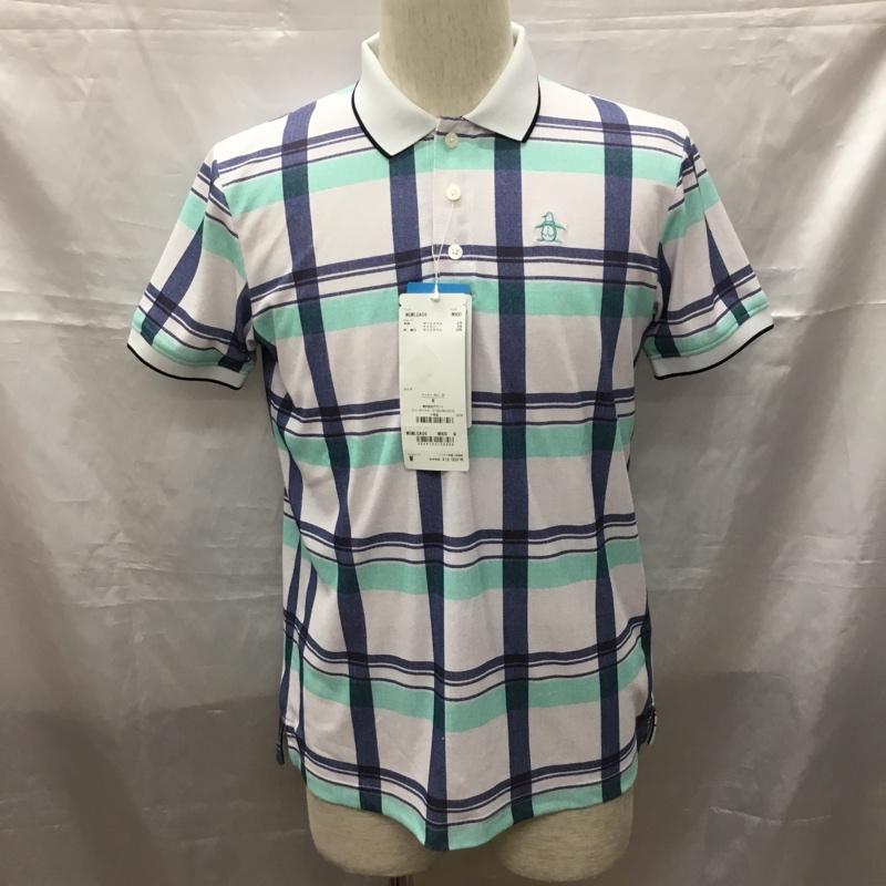 マンシングウェア Munsingwear ポロシャツ 半袖 MGMLGA06 クールタッチ ゴルフウェア タグ付き M チェック マルチカラー / マルチカラー / メンズ USED 古着 中古 10116092