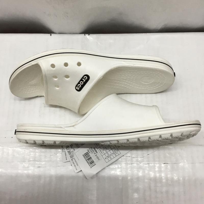 クロックス crocs サンダル サンダル クロックバンドスライド タグ付 23.0cm 無地 白 / ホワイト / レディース USED 古着 中古 10119318