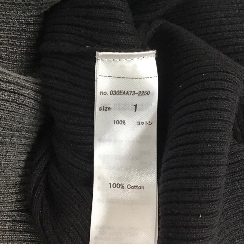 スライ SLY ワンピース ロングスカート 030eaa73-2250 CRUSHRIBワンピース 長袖ロングワンピース リブニット 1 無地 X ダメージ加工 黒 / ブラック / レディース USED 古着 中古 10112194