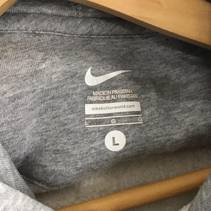 ナイキ NIKE パーカー 長袖 長袖パーカー プルオーバーパーカー スウェット スポーツウェア L ロゴ、文字 灰 / グレー / メンズ USED 古着 中古 10135855