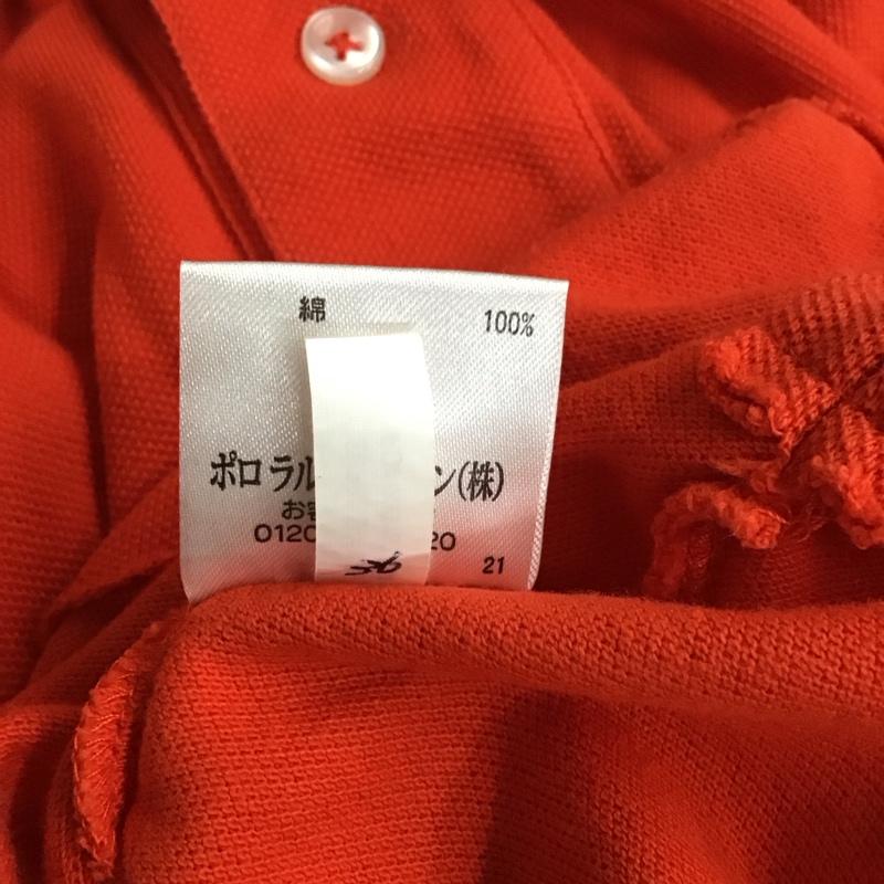 ポロバイラルフローレン Polo by RALPH LAUREN ポロシャツ 半袖 半袖ポロシャツ カラーシャツ 半袖カットソー M ロゴ、文字 橙 / オレンジ / メンズ USED 古着 中古 10117262