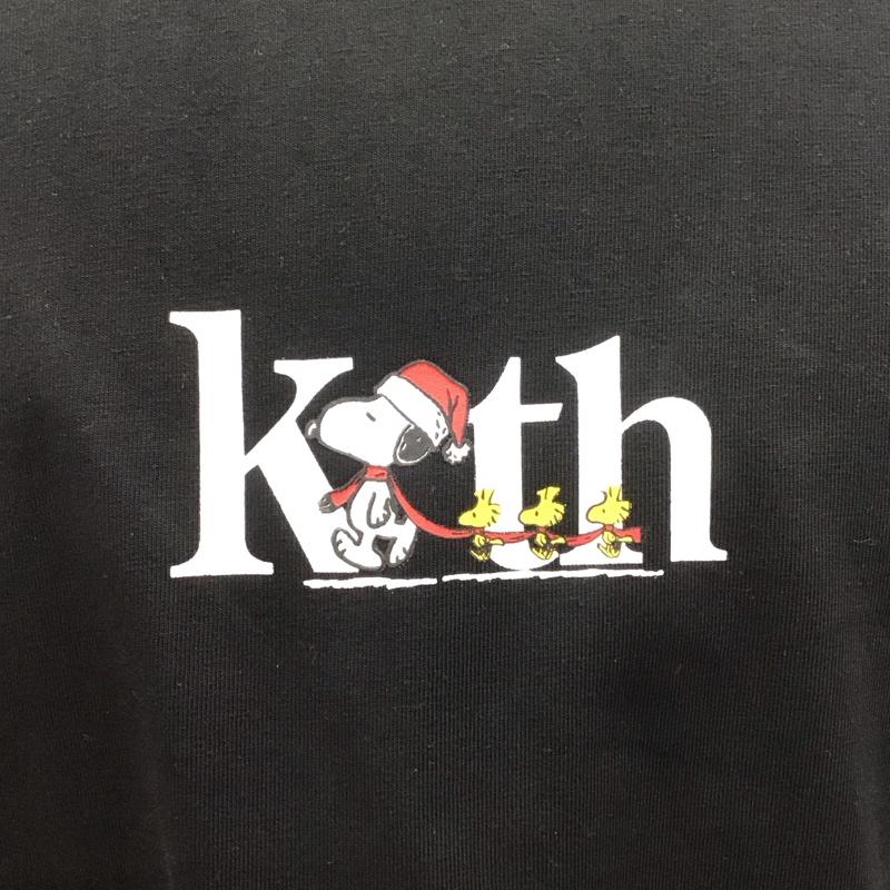 キス KITH Tシャツ 半袖 半袖カットソー プリントTシャツ クルーネックカットソー ピーナッツ スヌーピー S ロゴ、文字 黒 / ブラック /  メンズ USED 古着 中古 10111012