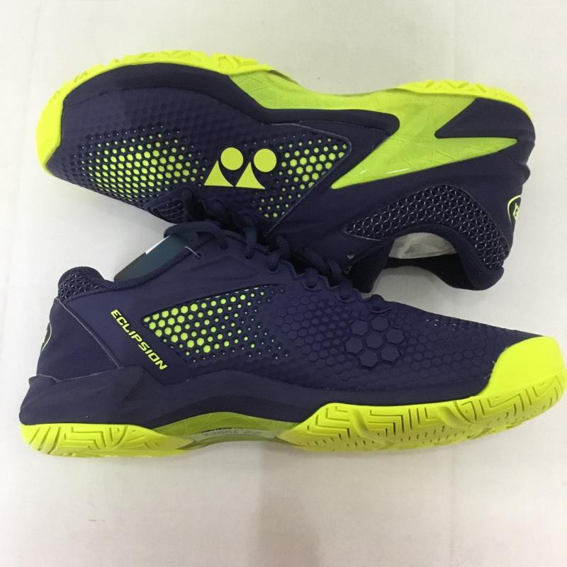 ヨネックス YONEX カジュアルシューズ カジュアルシューズ テニスシューズ POWER CUSHION ECLIPSION2 M AC オールコート用 SHTE2MAC-761 26.5cm 無地 黄 / イエロー / X 紺 / ネイビー / メンズ USED 古着 中古 10125851