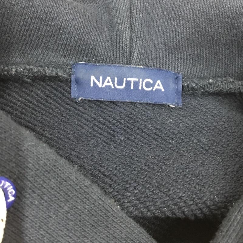 ノーティカ NAUTICA パーカー 長袖 長袖パーカー フード付きパーカー プリントスウェット トレーナー XL ロゴ、文字 紺 / ネイビー / メンズ USED 古着 中古 10114792