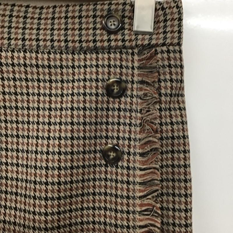 ショコラ フィネ ローブ chocol raffine robe スカート ロングスカート FREE チェック ベージュ / ベージュ / レディース USED 古着 中古 10139359