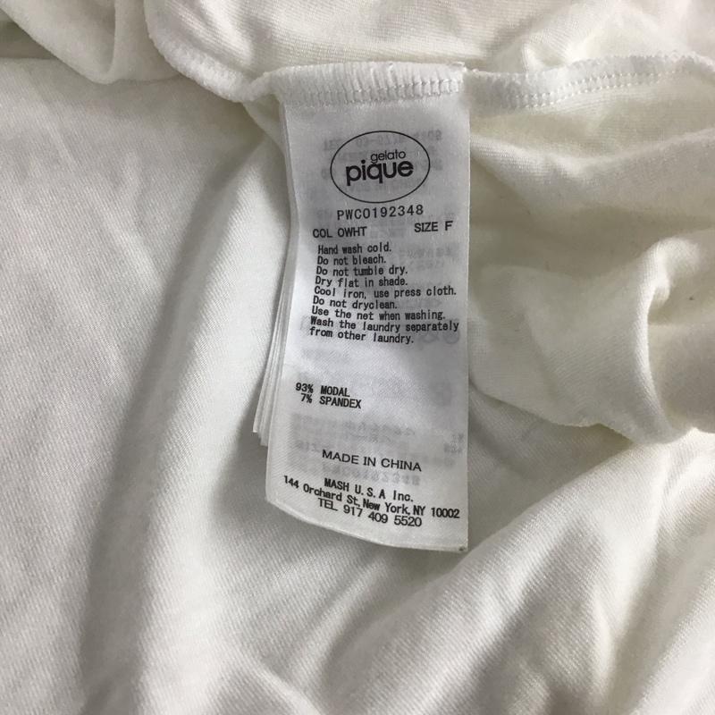 ジェラートピケ gelato pique ナイトウエア、パジャマ ナイトウェア、パジャマ PWC0192348 ルームウェア パジャマ 長袖シャツ 部屋着 FREE ロゴ、文字 白 / ホワイト / レディース USED 古着 中古 10144979