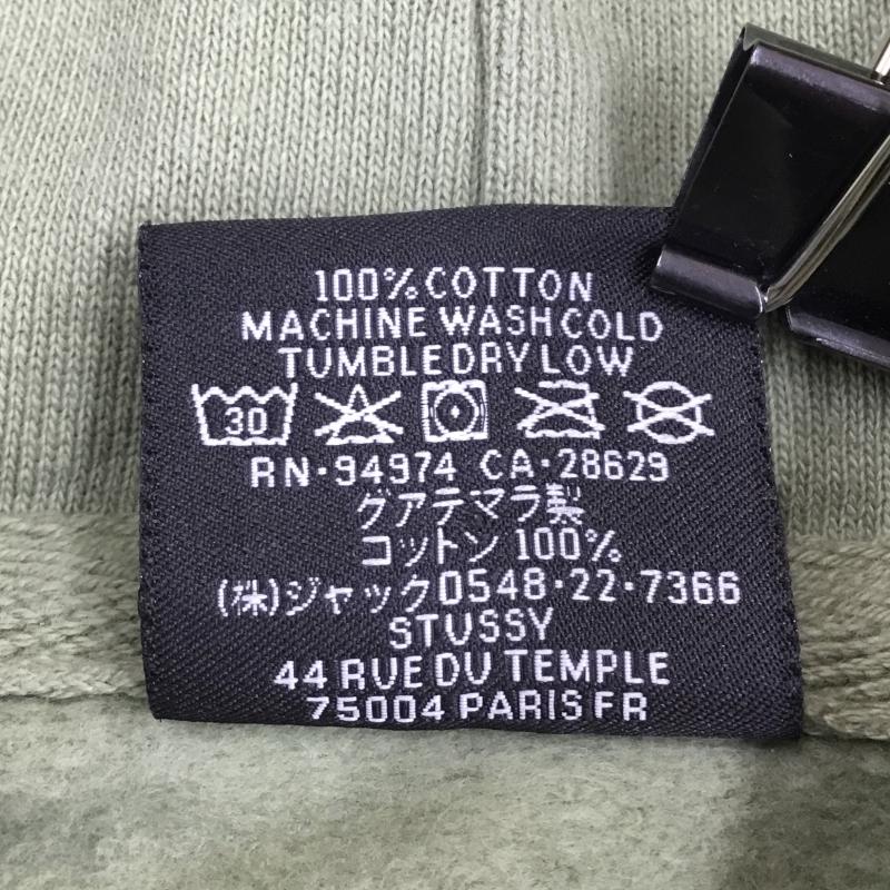 ステューシー STUSSY パーカー 長袖 BLOCK SPORT PIGMENT DYED HOODI L ロゴ、文字 黄緑 / イエローグリーン / X 薄緑 / ライトグリーン / メンズ USED 古着 中古 10136985