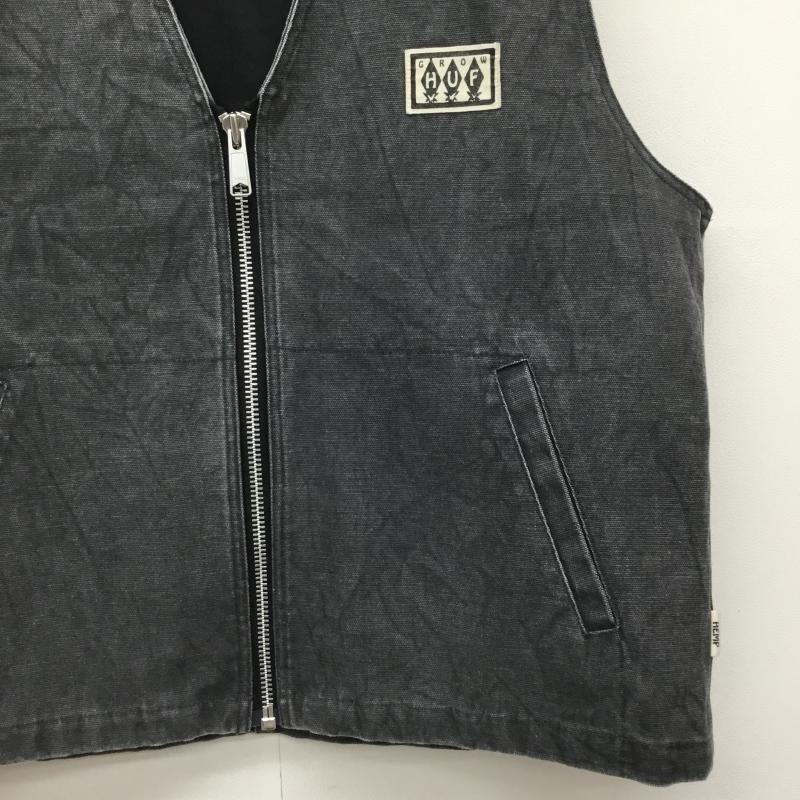 ハフ HUF ベスト ベスト M ロゴ、文字 灰 / グレー / メンズ USED 古着 中古 10139268