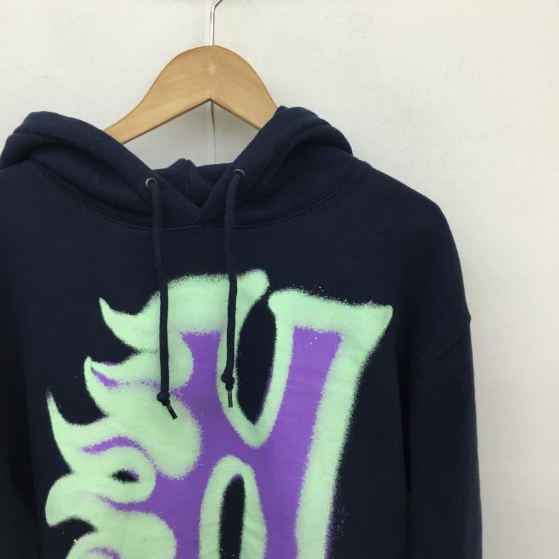 ハフ HUF パーカー 長袖 HEAT WAVE HOODIE PF00648 M プリント 紺 / ネイビー / X 薄緑 / ライトグリーン / X 紫 / パープル / メンズ USED 古着 中古 10136979
