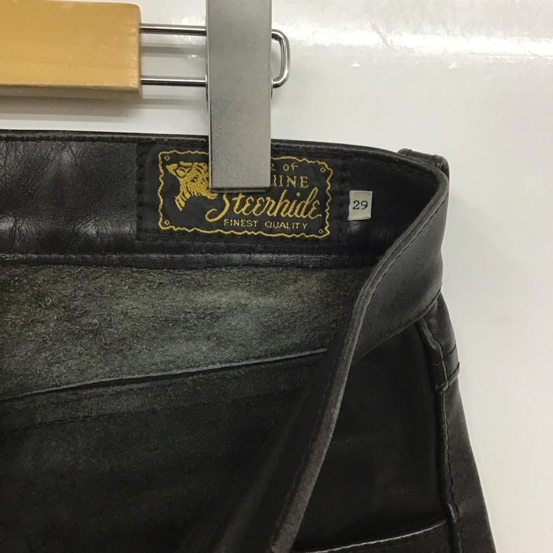エアロレザー Aero Leather パンツ ワークパンツ、ペインターパンツ レザーパンツ スリムパンツ 29インチ 無地 黒 / ブラック /  メンズ USED 古着 中古 10126185