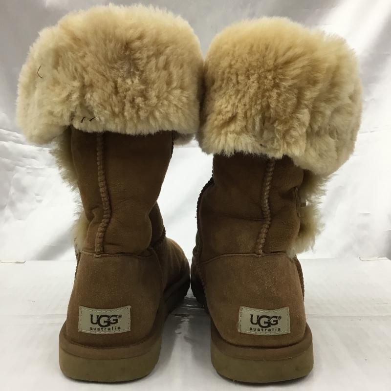 アグ UGG ブーツ 一般 1873 Bailey Button Triplet 25cm 25.0cm 無地 キャメル / キャメル / レディース USED 古着 中古 10105873