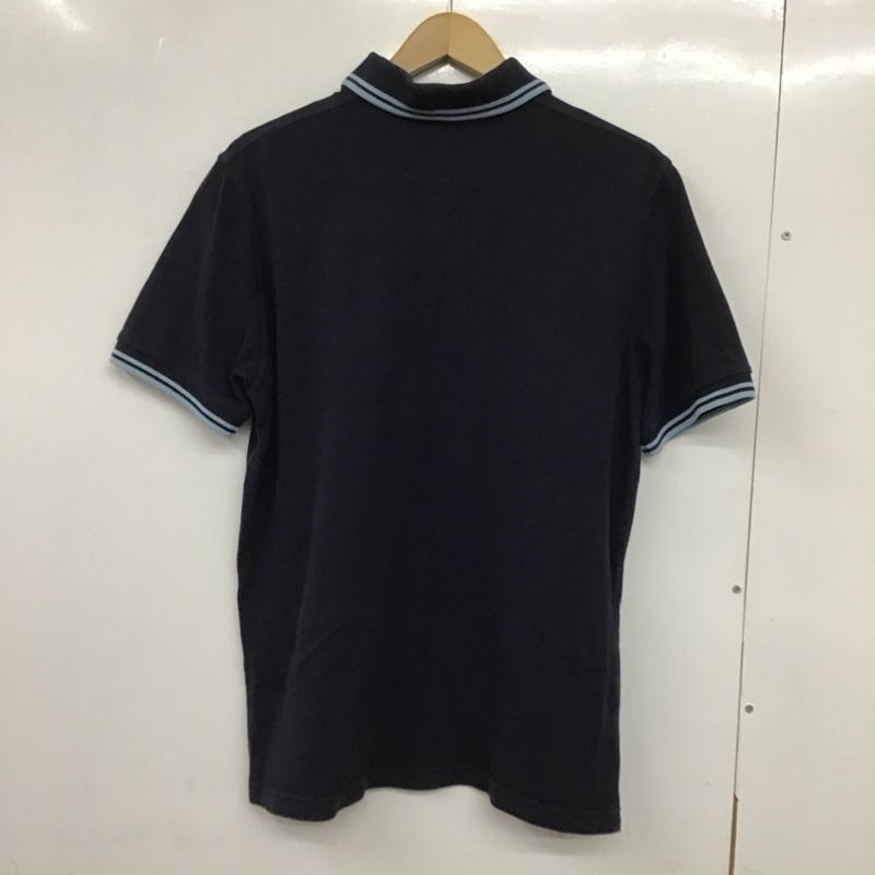 フレッドペリー FRED PERRY ポロシャツ 半袖 半袖ポロシャツ 半袖カットソー カラーシャツ 42 ロゴ、文字 紺 / ネイビー / メンズ USED 古着 中古 10132576