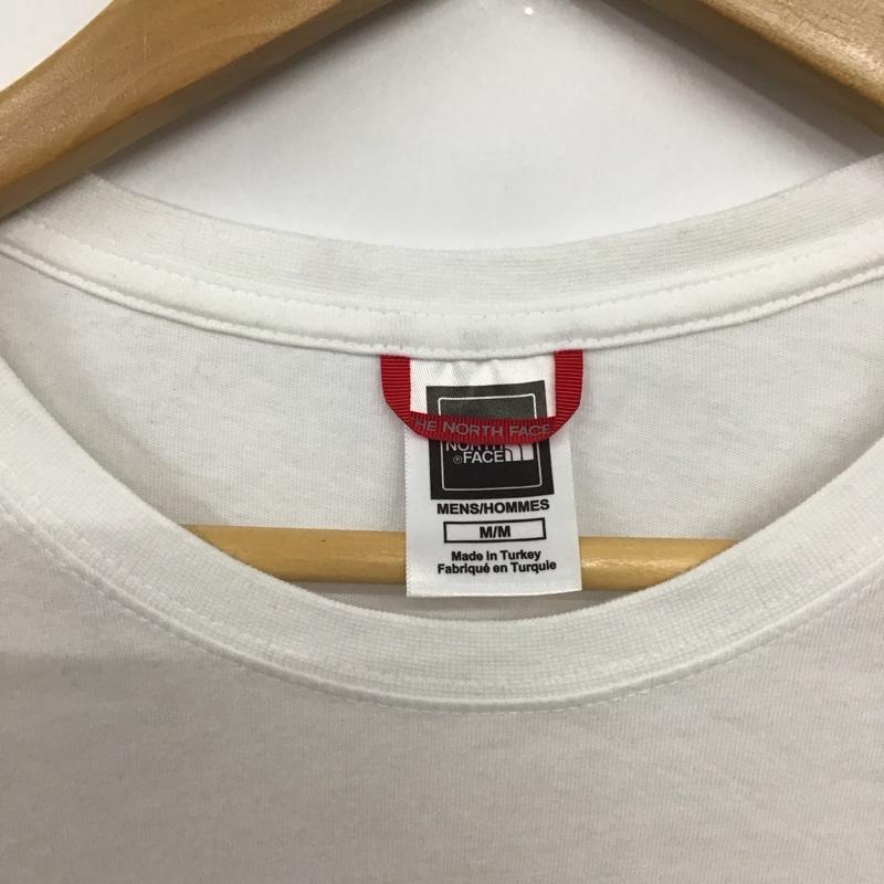 ザノースフェイス THE NORTH FACE Tシャツ 半袖 半袖カットソー プリントTシャツ クルーネックカットソー M ロゴ、文字 白 / ホワイト / メンズ USED 古着 中古 10136578
