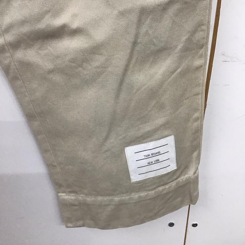 トムブラウン THOM BROWNE パンツ チノパン チノパン ワイドパンツ カジュアルパンツ 1 無地 ベージュ / ベージュ /  メンズ USED 古着 中古 10128652
