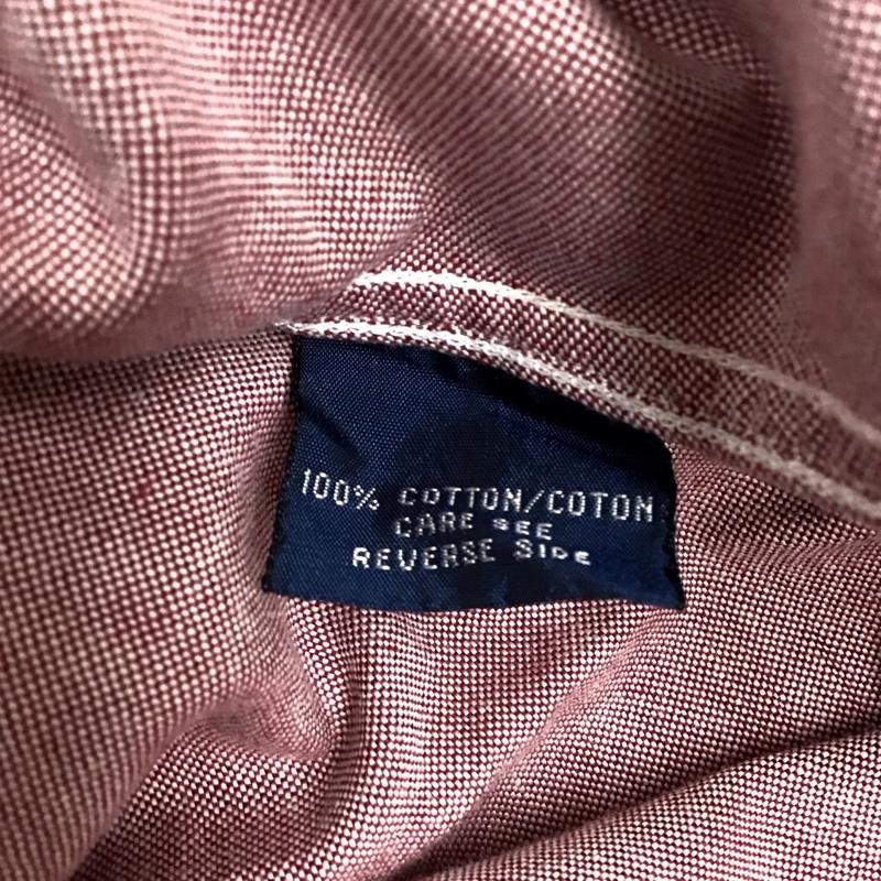 ラルフローレン RALPHLAUREN シャツ、ブラウス 長袖 ボタンダウン コットン SLIM FIT 4 ワンポイント えんじ / ワインレッド / メンズ USED 古着 中古 10118377