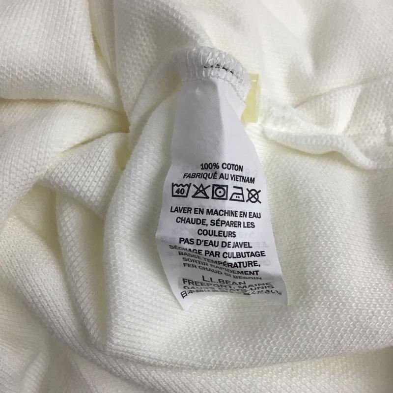 エルエルビーン L.L.Bean ポロシャツ 半袖 半袖ポロシャツ カラーシャツ 半袖カットソー XL ロゴ、文字 白 / ホワイト / メンズ USED 古着 中古 10132905