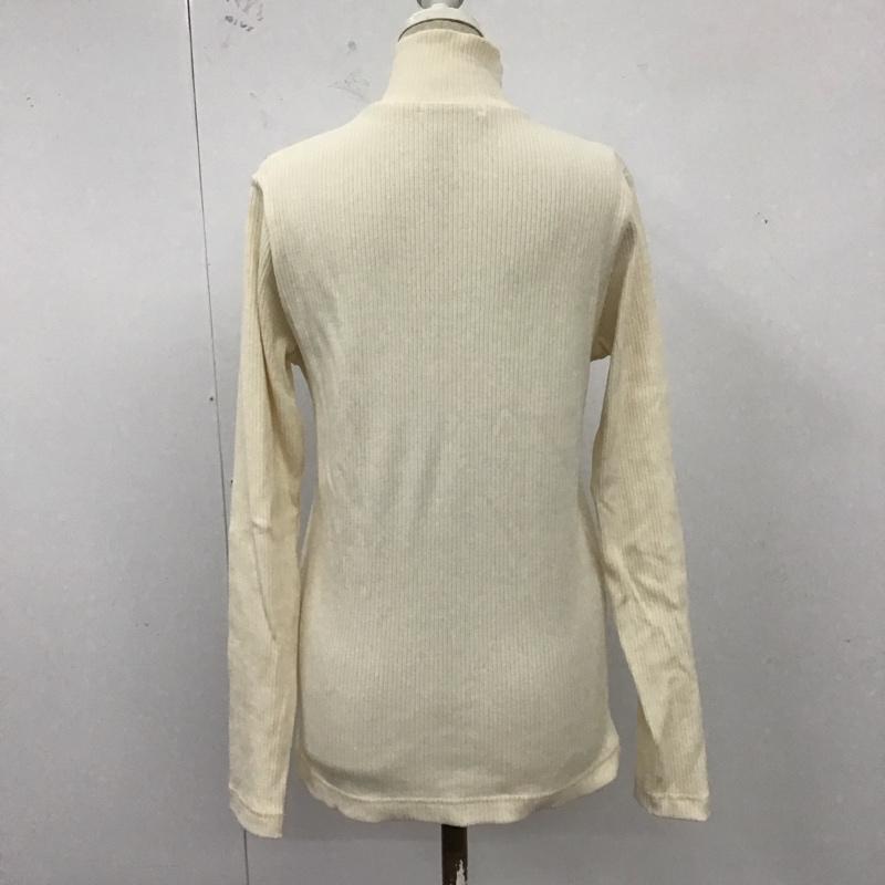 ジーナシス JEANASIS カットソー 長袖 JS063798CF ハーフジップ リブ FREE 無地 アイボリー / アイボリー / レディース USED 古着 中古 10123211